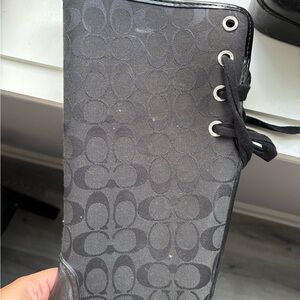 Coach Black Winter Boots for Rainy Days